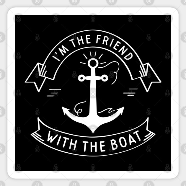 Friend With The Boat Sticker by LuckyFoxDesigns